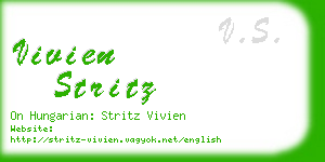 vivien stritz business card